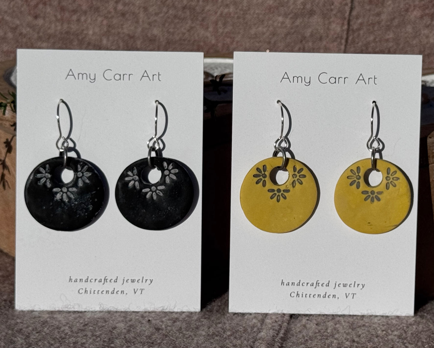 Round Small Print Dangle