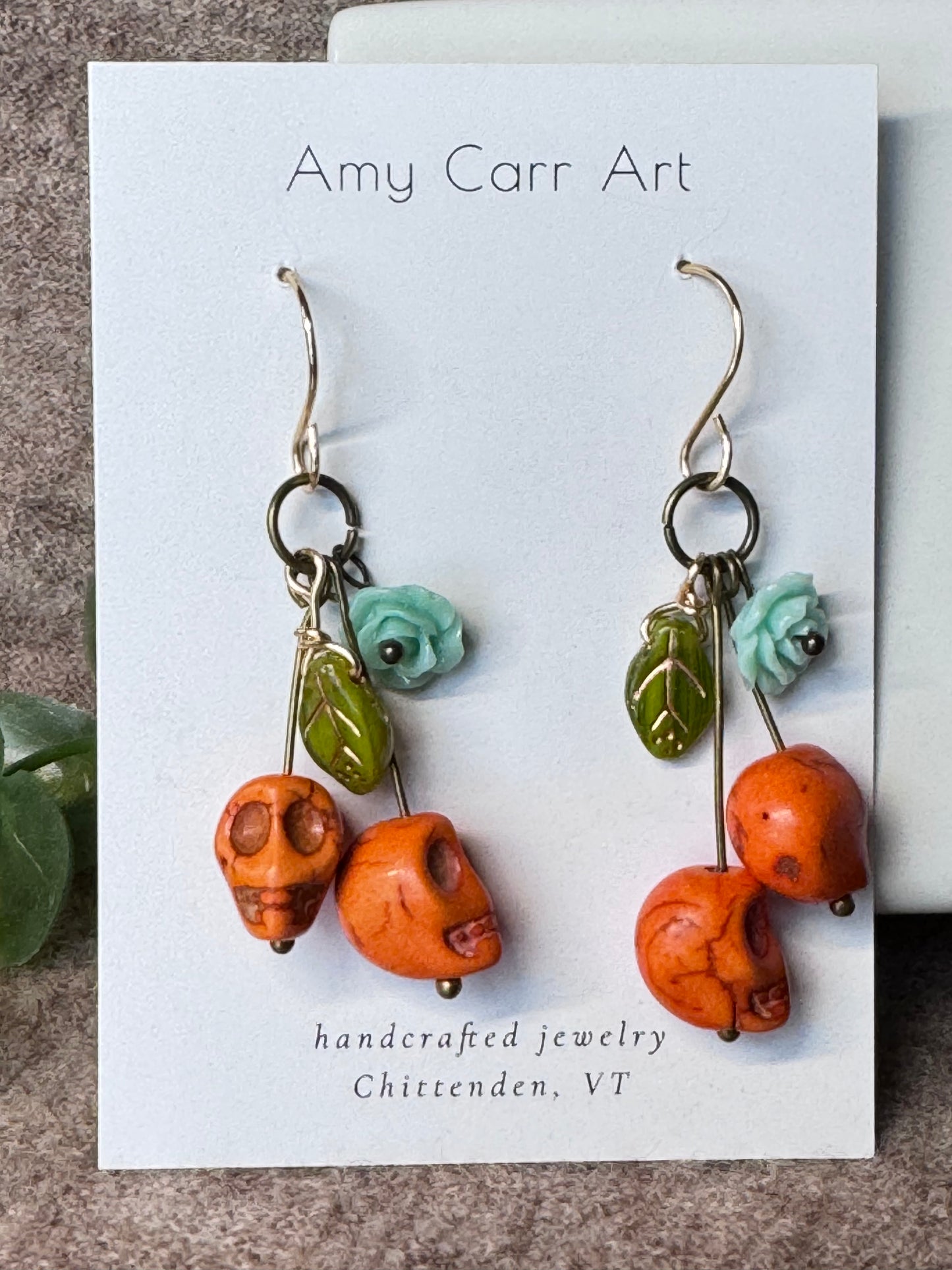 Cherry Skull Dangle