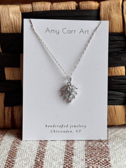 Crystal Cone w/ Silver Chain