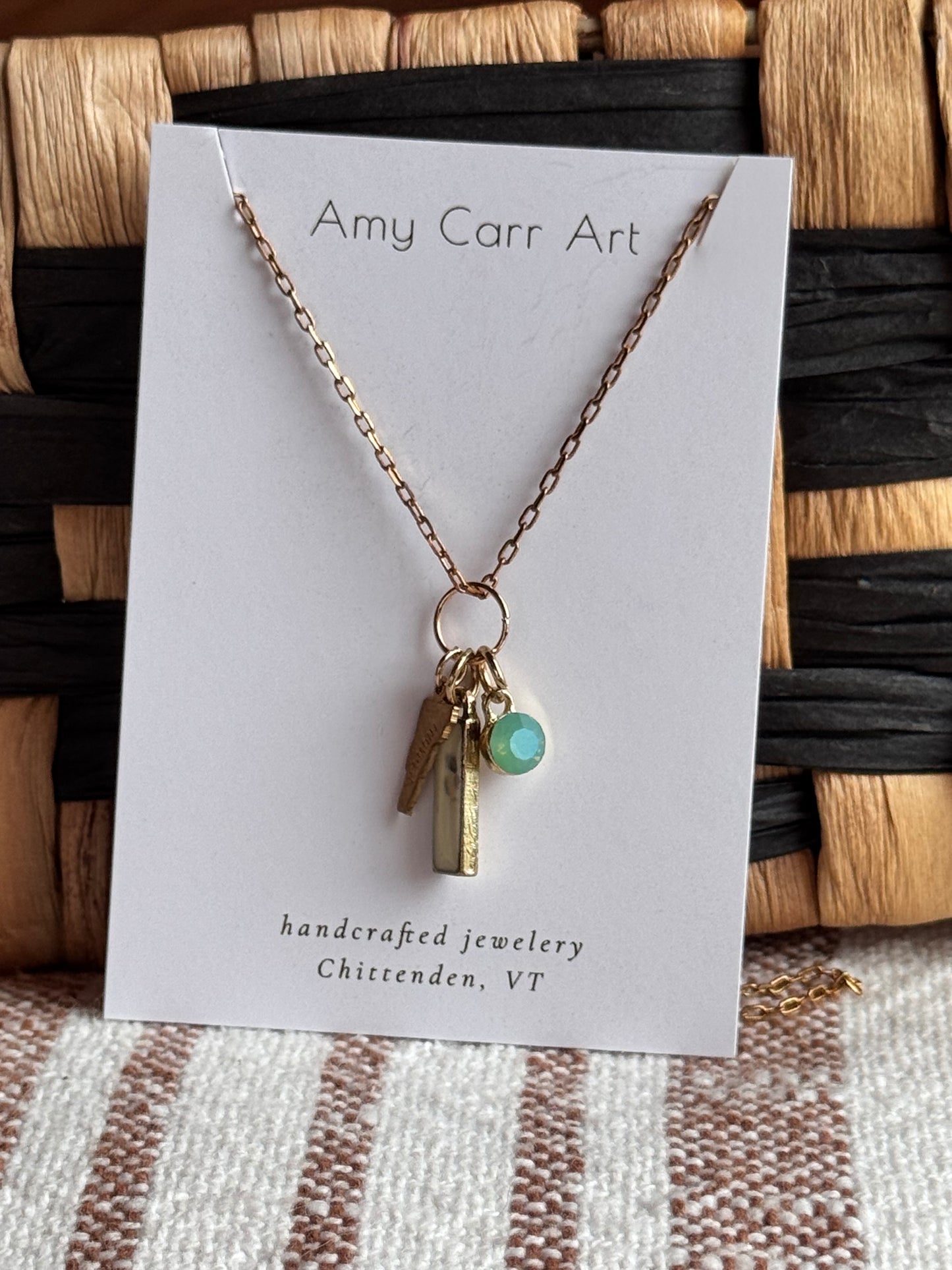 VT 3 Charm w/ Gold Chain