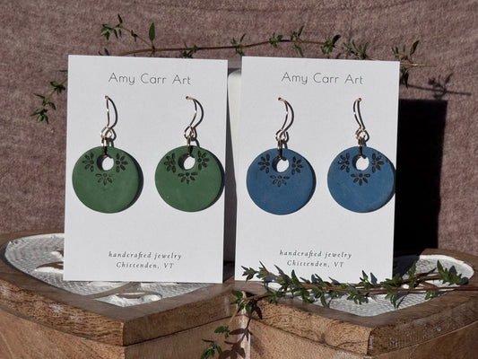 Round Small Print Dangle