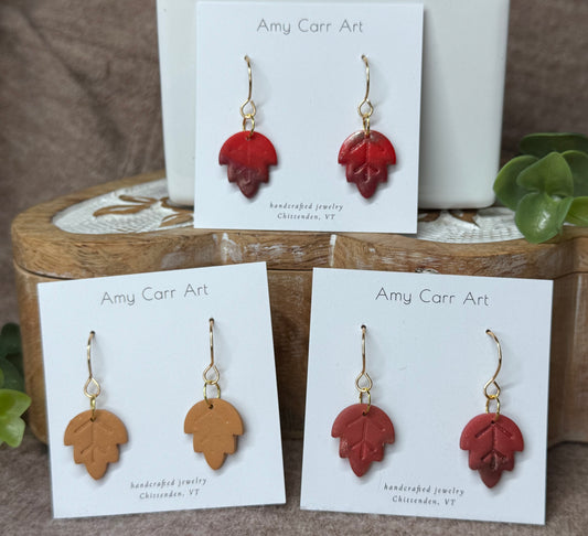 Fall Leaf Dangle with Gold Wire